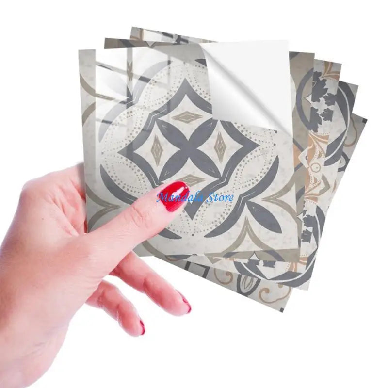 U2JC 10Pcs Moroccans Tile Decal Waterproof SelfAdhesive Sticker for Kitchen Bathroom Wall or Floor Easy Installation and Removal