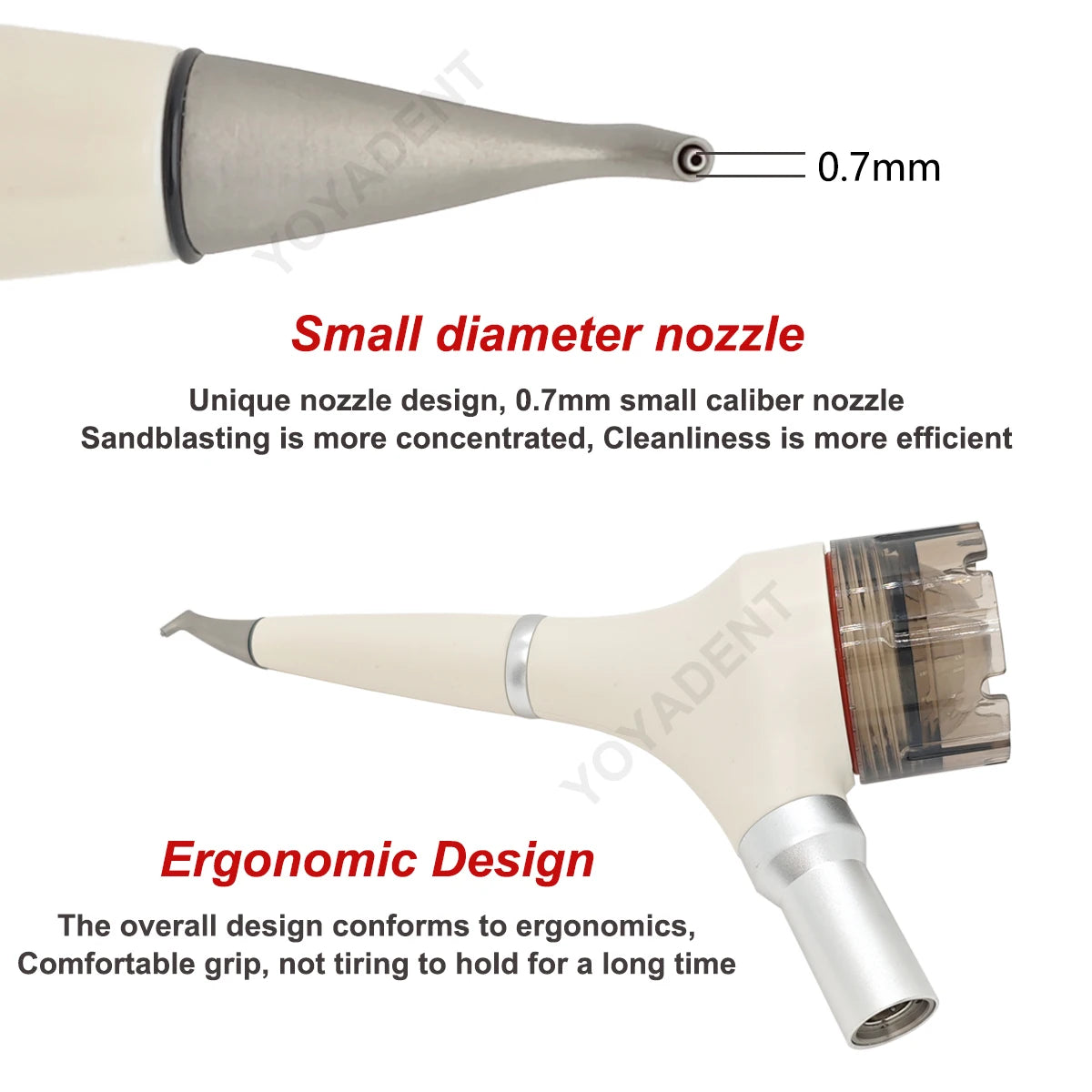 Dental Air Prophy Jet Polisher Tooth Whitening Sandblasting Gun For 65μm Supragingival Sandblasting Powder Fit NSK KAVO