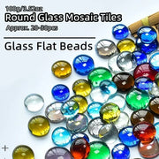 DIY Multicolored Round Glass Mosaic Beads 100g