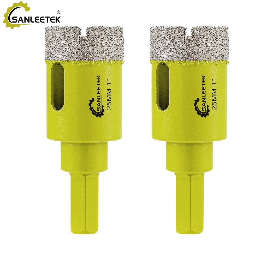 SANLEETEK Hex Shank Diamond Core Drill Bits 20-35mm 2pcs Tile Hole Saw For Ceramic Porcelain Tile Granite Marble Drilling Tools