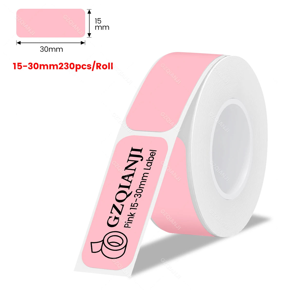 Multi Size P15 Label Paper Rolls Sticker 15*30mm 12*40mm White Color Cable Transparent P15 Thermal Label Printer Adhesive Tape - Daisan Mart