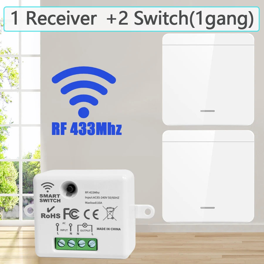 Smart switch RF 433MHz remote control LED