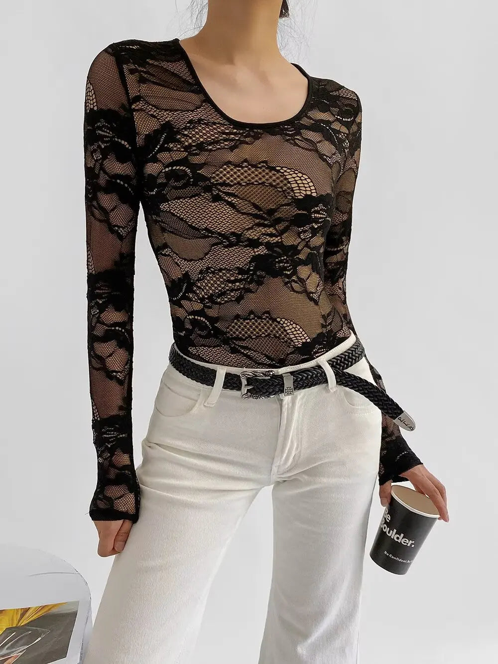 Sexy Lace Bodysuit 2025 - 2 Colors Long Sleeves