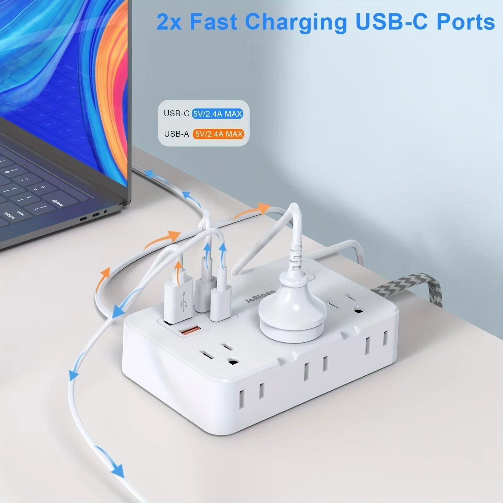 Ổ Cắm Điện Thông Minh Đa Năng USB-C Dây Bện - Daisan Mart