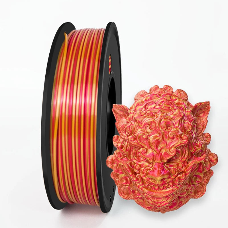 250g 500g 1Kg PLA Silk Blue green twist Two Color 3D Printer Filament 1.75mm Dual Color blue silver 3D Printing Material 250gx4