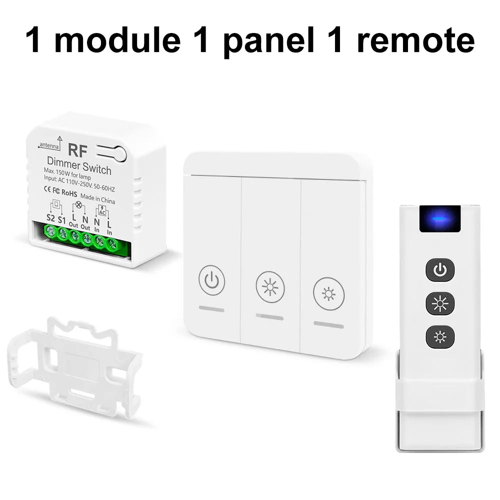 Công Tắc Dimmer 433MHz Điều Chỉnh Đèn LED 220V