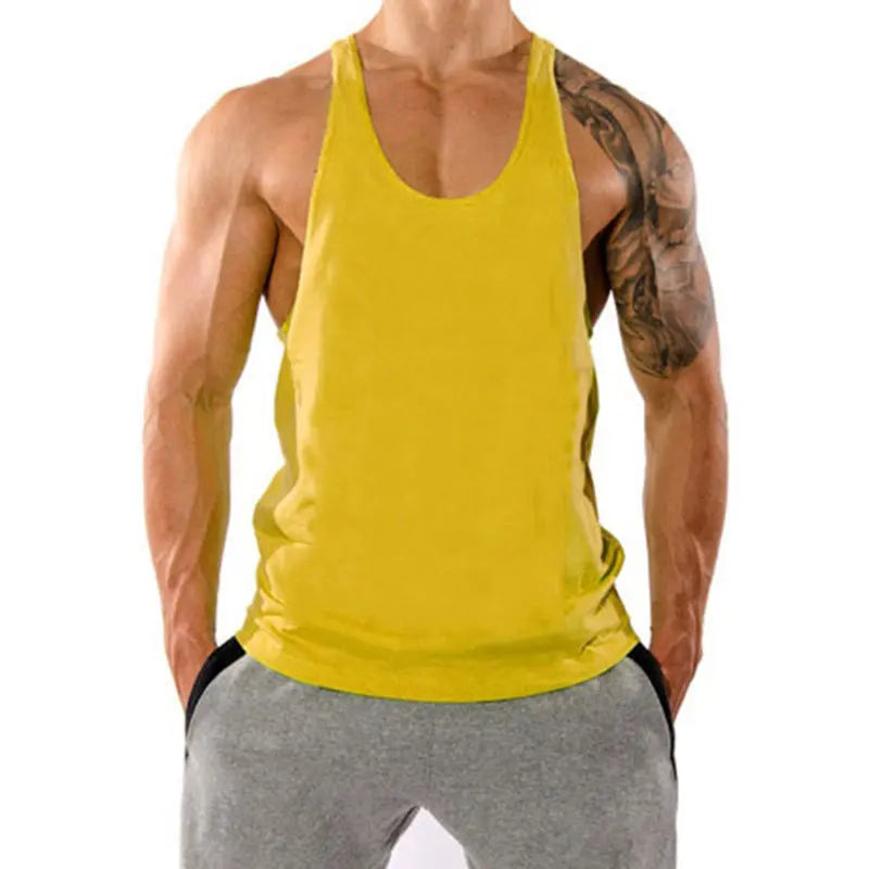 Men's Gym Tank Top 100% Cotton Cool Fit Body