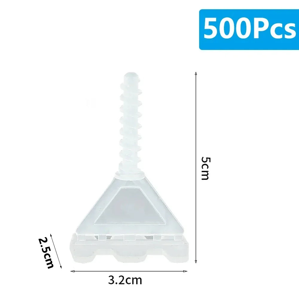 50-600Pcs Top Spiral Ceramic Tile Leveling System Clips Spacers Straps Wadge for Tile Laying Wall Floor Fixing Construction Tool