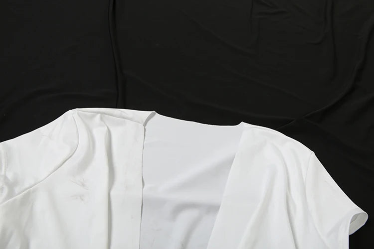 Nibber Deep v-Neck Bodysuits Women Folds Skinny High Elasticity Solid Simple Classic Sexy Midnight Summer Streetwear Outfits