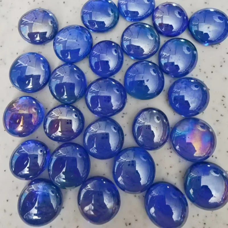 DIY Multicolored Round Glass Mosaic Beads 100g