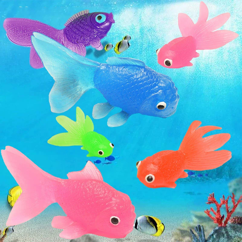 Simulated Goldfish/Gemstone Plastic Summer Pool Decoration Fishing Accessory Diving Prop Entertainment Water Play Equipment TMZ