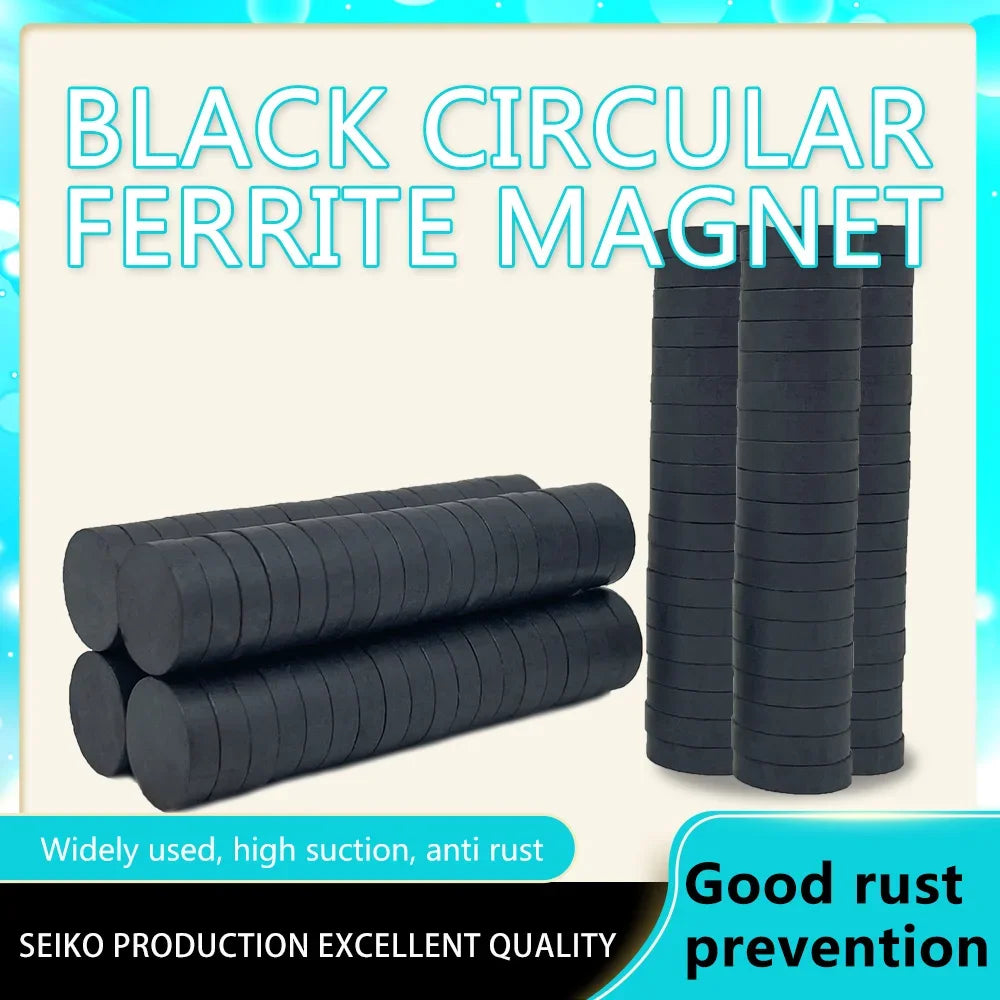 Nam Châm Đen Ferrite Tròn 14-20mm Dạy Học, Dán Tủ - Daisan Mart