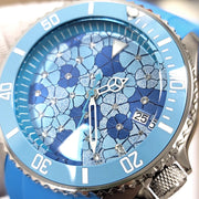 Đồng Hồ Cơ 41.5mm Mặt Xanh Vân, Máy Nhật NH35