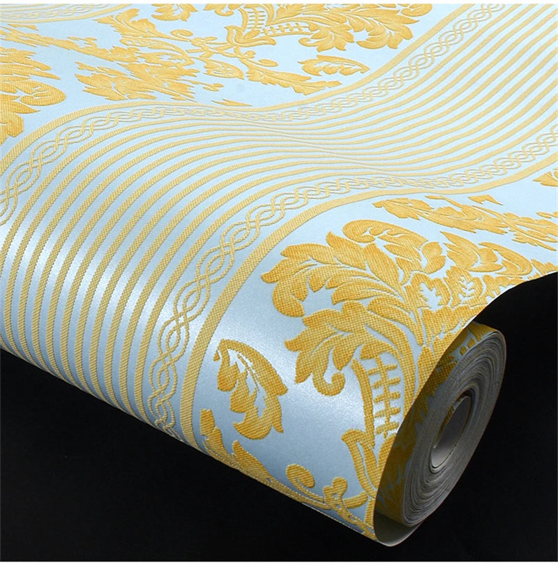 European 3D Wallpaper for Luxury Bedroom &amp; Living Room