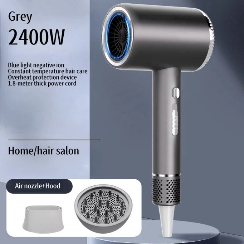 High-end EU/UK Hair Dryer - Fast, Quiet, Blue Light