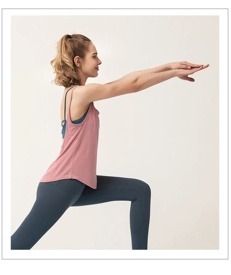 Áo Tập Yoga Nữ Lưng Hở Thoáng Mát, Thoải Mái Năng Động - Daisan Mart