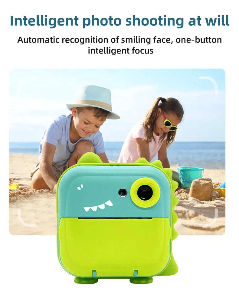 Fast Printing Camera for Kids - Inkless Sticker Photo Printing