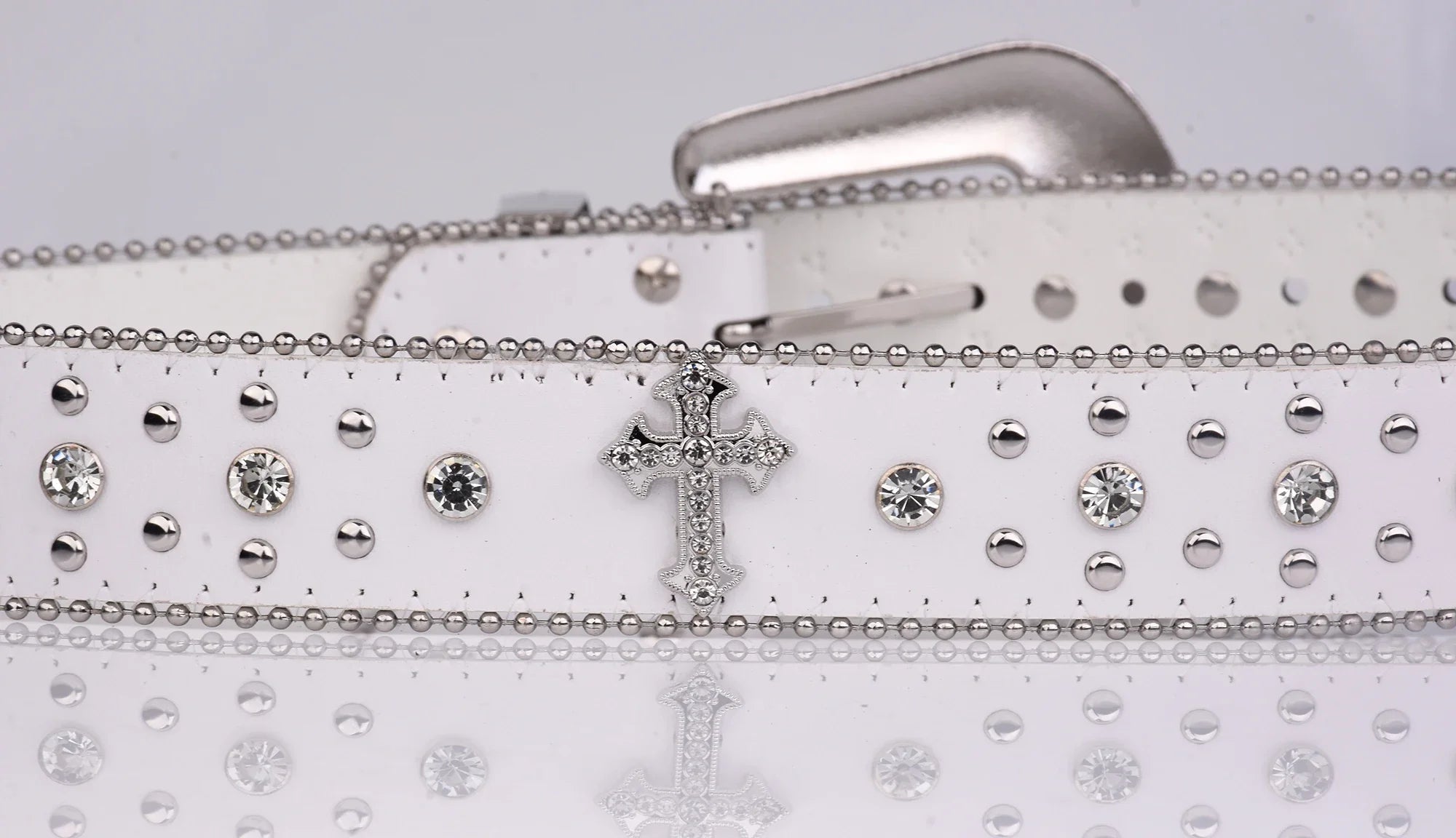 Unisex White Punk Belt Fashionable Y2K Personality