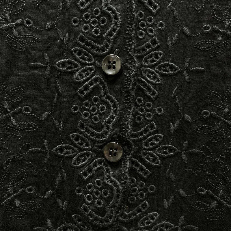 Women's bodysuit New elastic slim fit lapel long sleeved top for autumn 2025 floral embroidery women's corset y2k women's bodys