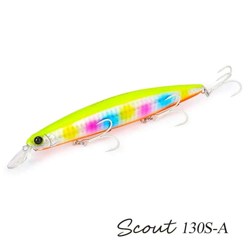 TSURINOYA 130S Sinking Minnow Fishing Lure SCOUT 130mm 24g Long Casting Seabass Flounder Artificial Large Sea Fishing Hard Baits