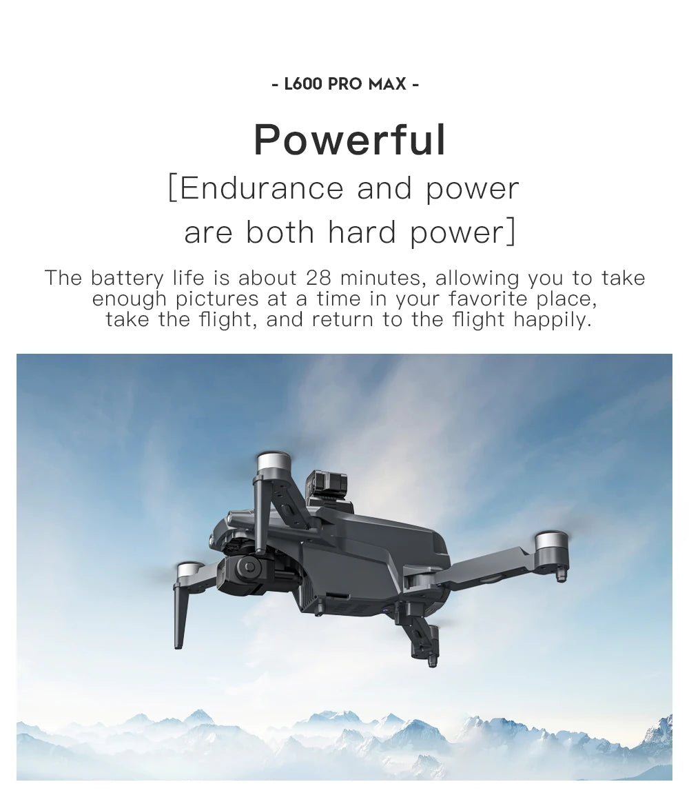 L600 Pro MAX/Pro GPS Drone 4K Professional HD Camera 3-axis gimbal Aerial 5G Wifi Obstacle Avoidance Brushless FPV RC Quadcopter