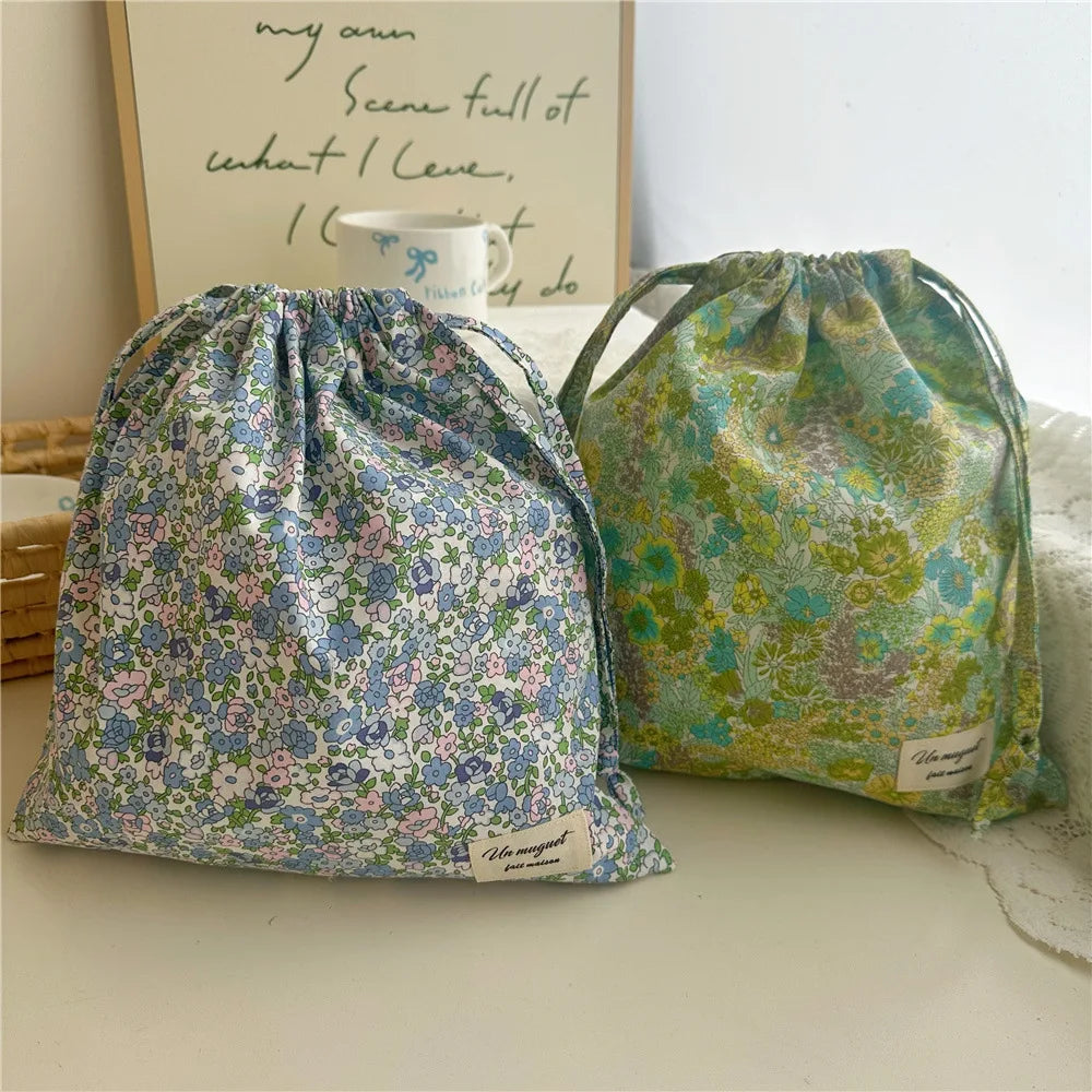 Lijia Flower Multi-Purpose Cloth Bag - For Makeup, Underwear