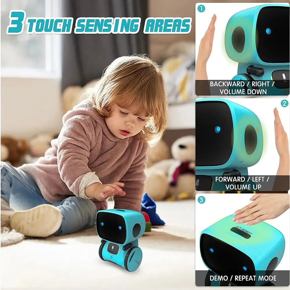 Toy Robot Intelligent Robots Russian & English & Spanish Version Voice & Touch control Toys Interactive Educational RC Robot - Daisan Mart