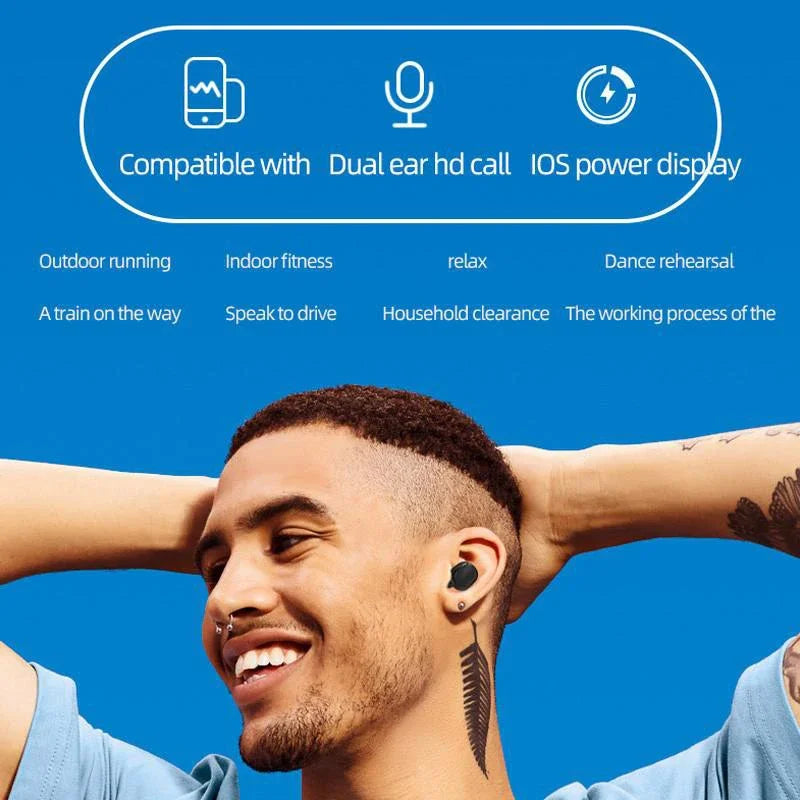 A6S TWS Sports Bluetooth Headset For Xiaomi Huawei iPhone