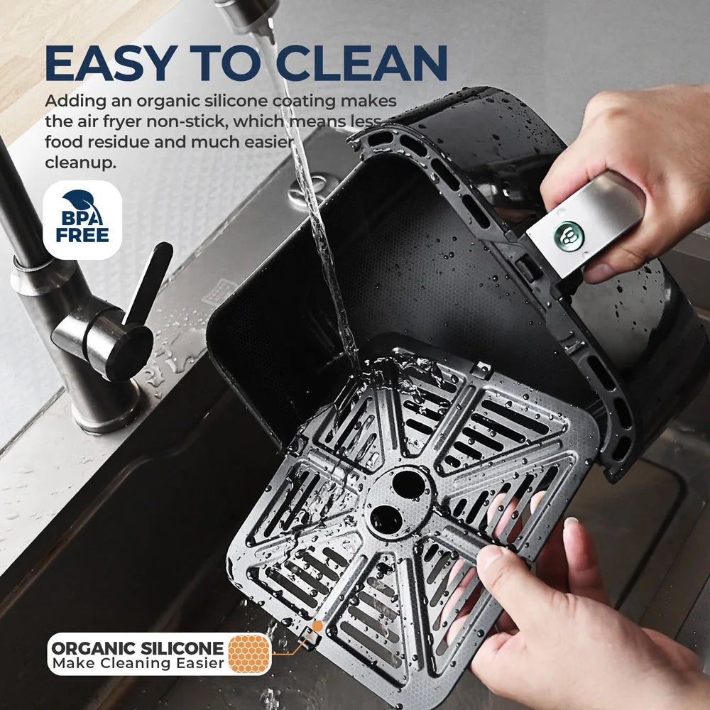 5L Air Fryer, Electric Hot fryer Oven Oilless Cooker with Touch Control &amp; Nonstick Basket &amp; Visible Window, Family Size