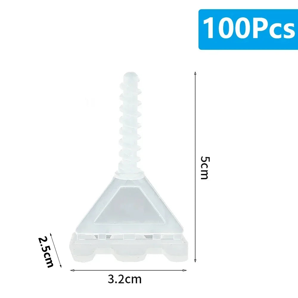 50-600Pcs Top Spiral Ceramic Tile Leveling System Clips Spacers Straps Wadge for Tile Laying Wall Floor Fixing Construction Tool