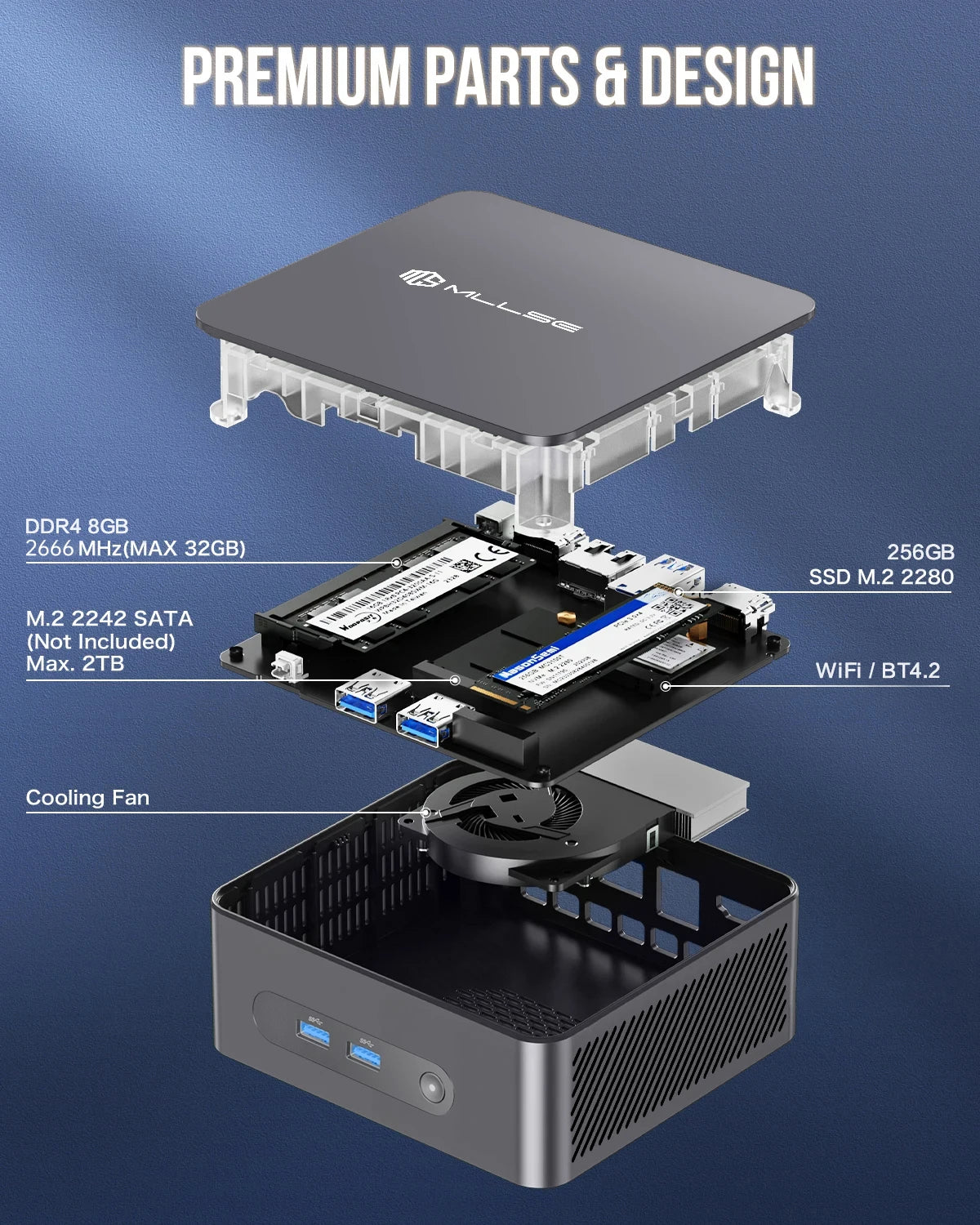 MLLSE G3 Mini PC Intel Alder Lake N100 DDR4 8GB/16GB RAM 256GB/512GB ROM WiFi 5 BT4.2 Windows 11Pro Mini Desktop Computer