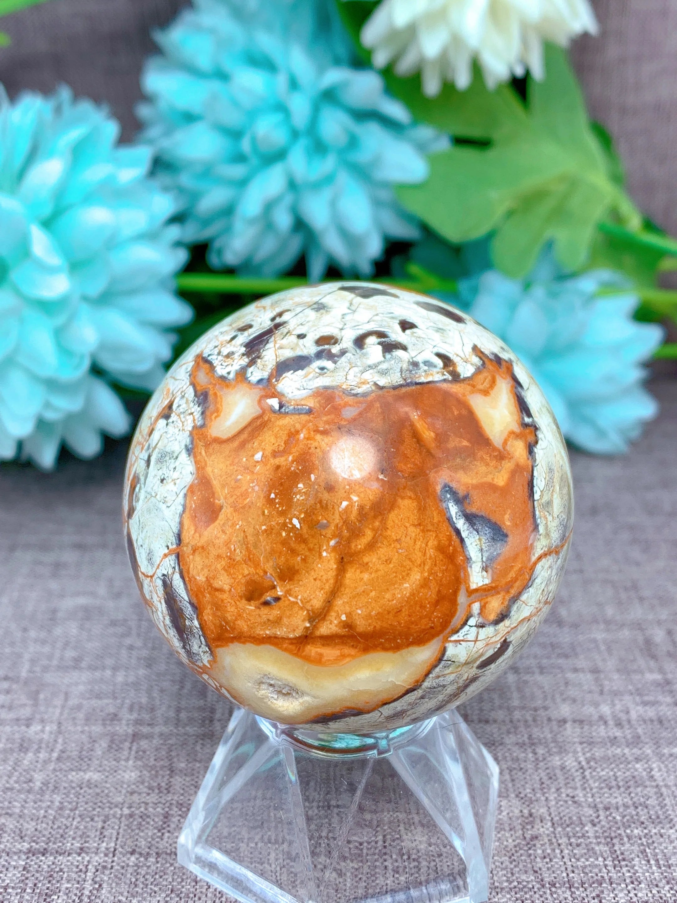 ###Orange Quartz Ball - Decoration &amp; Healing Meditation