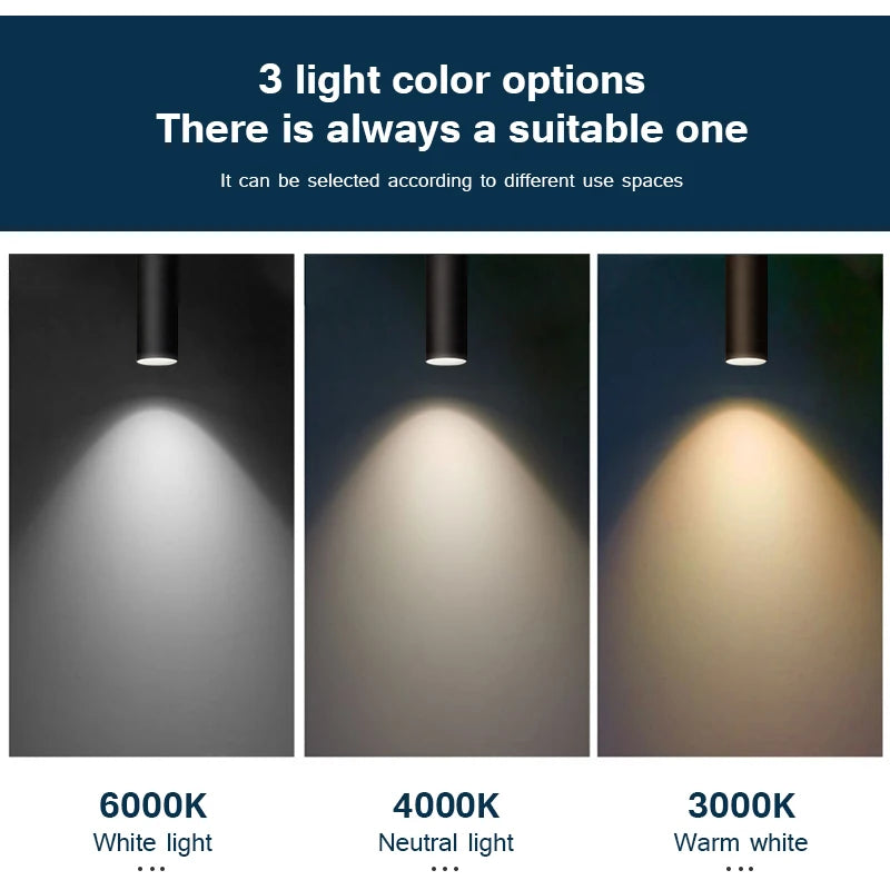 Surface Mounted Long Tube LED Light - Warm/Natural/Cold Light