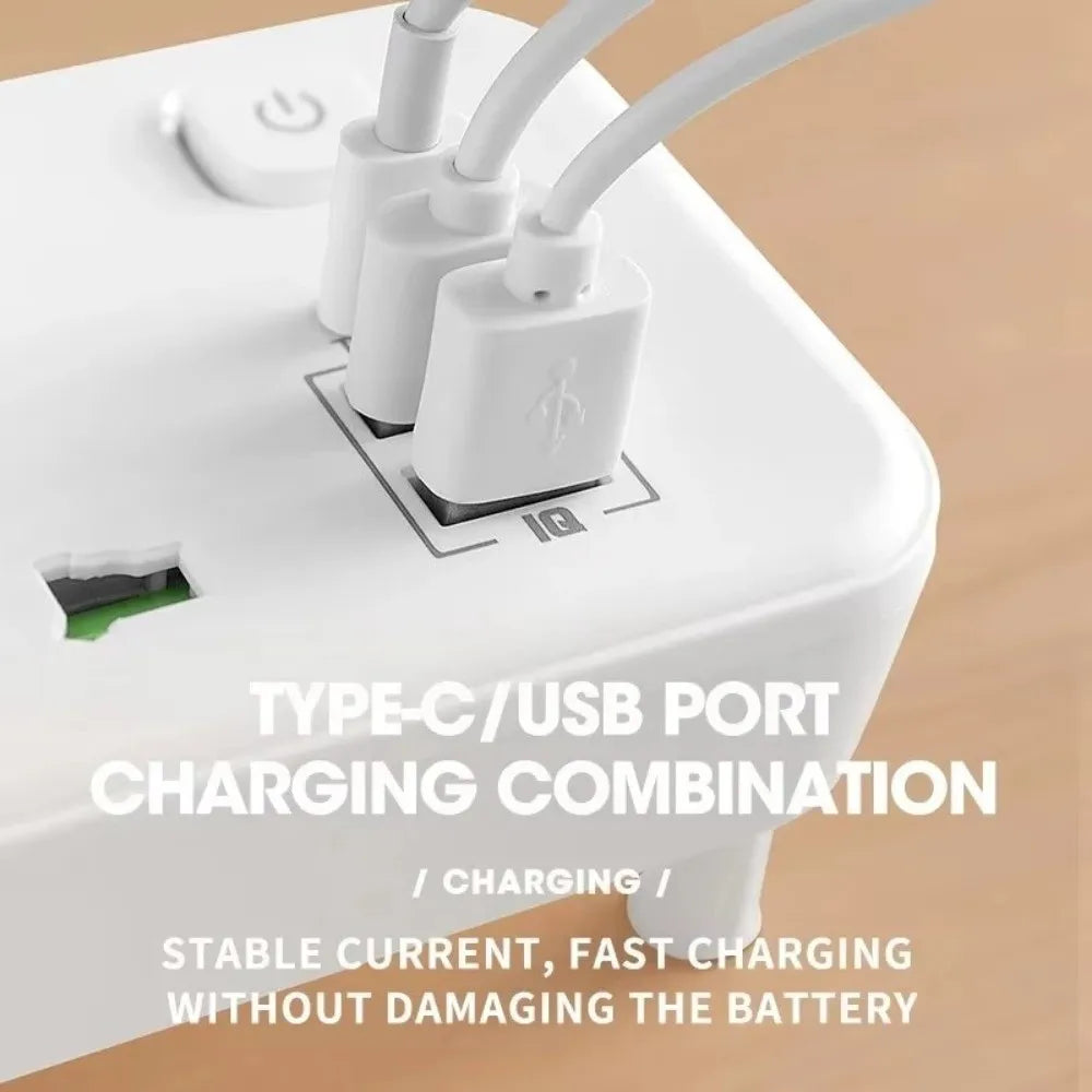 Ổ Điện Đa Năng Cắm USB Công Tắc Riêng US/EU/UK