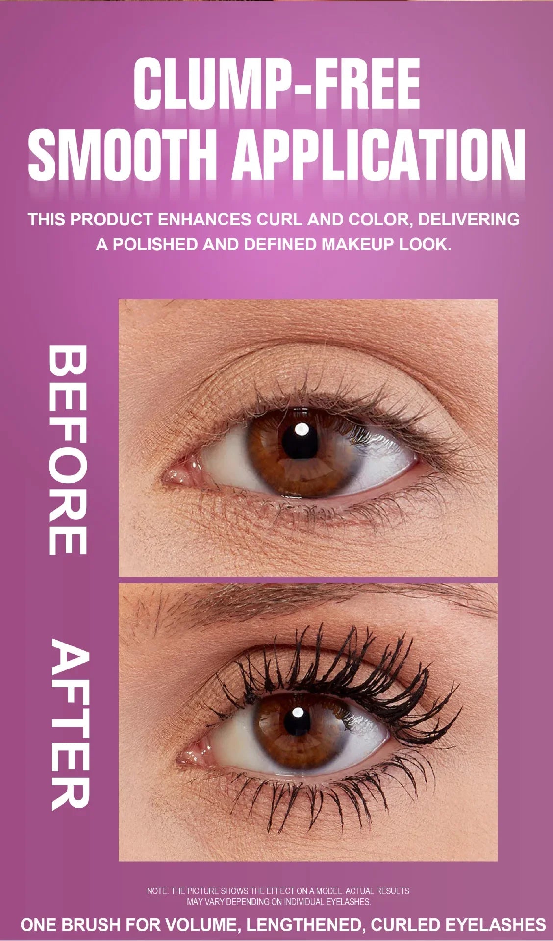 Waterproof, Thick, Long-Lasting Multi-Color Mascara 10 Colors