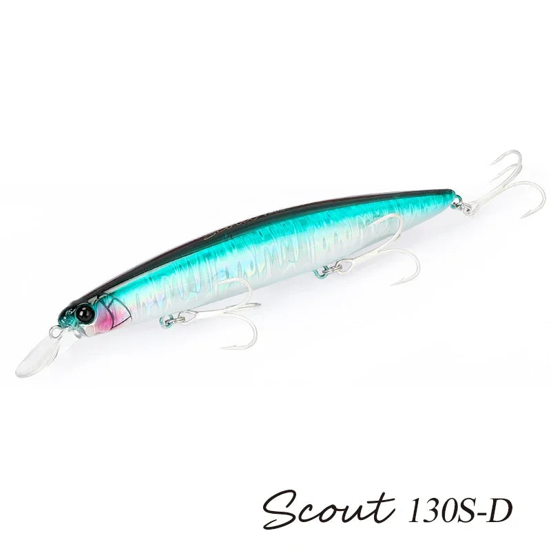 TSURINOYA 130S Sinking Minnow Fishing Lure SCOUT 130mm 24g Long Casting Seabass Flounder Artificial Large Sea Fishing Hard Baits