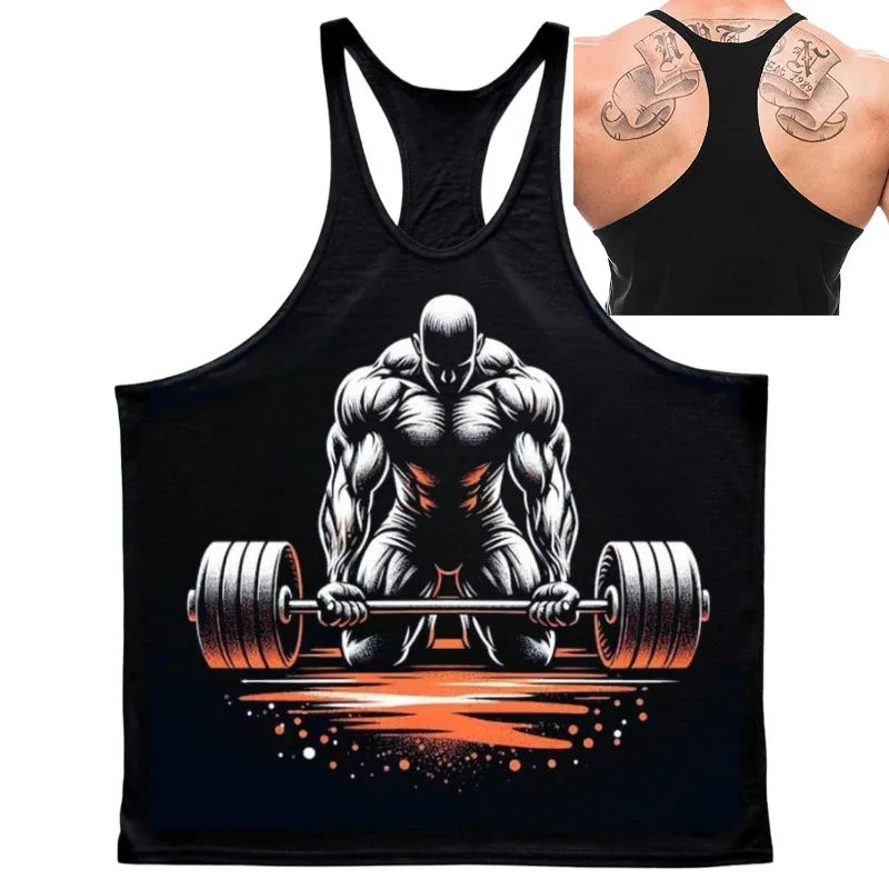 Gym Top Men Bodybuilding Shirt Fitness Men's Vest Singlet Sleeveless Sweatshirt Man Clothing Loose Vests Singlets