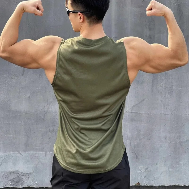 Men's Quick Dry Sleeveless Summer Sports T-Shirt