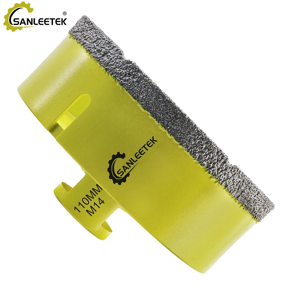 SANLEETEK 35/40/110mm Diamond Hole Saw Drill Core Bits Drill Bits Dry Drilling Ceramic Porcelain Tile Marble Granite M14 Thread