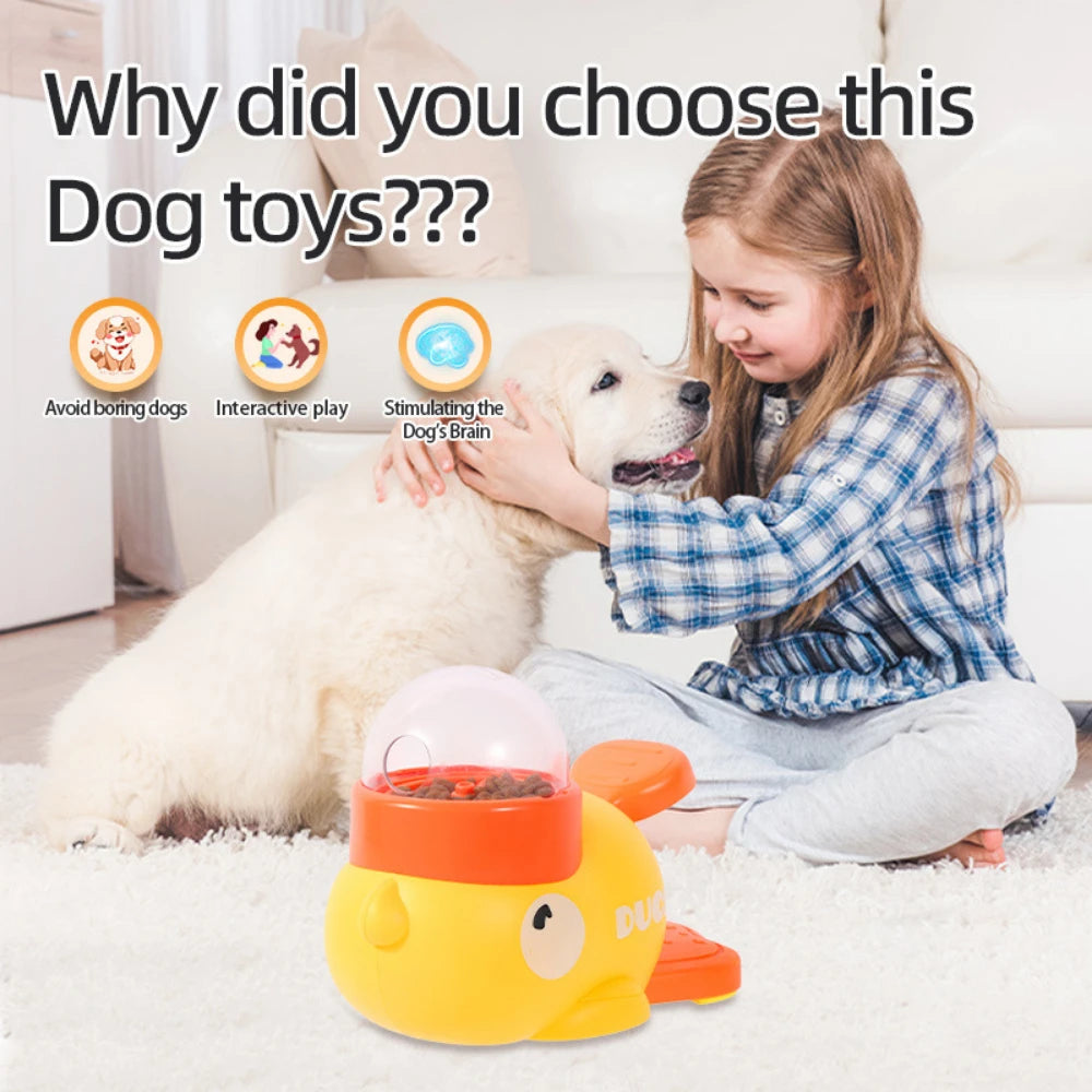 Pet Snack Feeder Dog Cat Food Dispenser Automatic Feeder Puppy Cartoon Duck Design Used to Train Dogs Accessories Cats Suppl - Daisan Mart