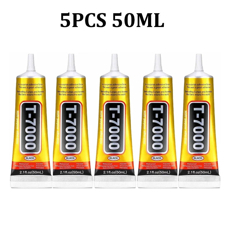 T7000 110/50/15ML Black Cellphone Tablet Repair Battery Cover Frame Adhesive Multi-purpose Electronic Components DIY Super Glue