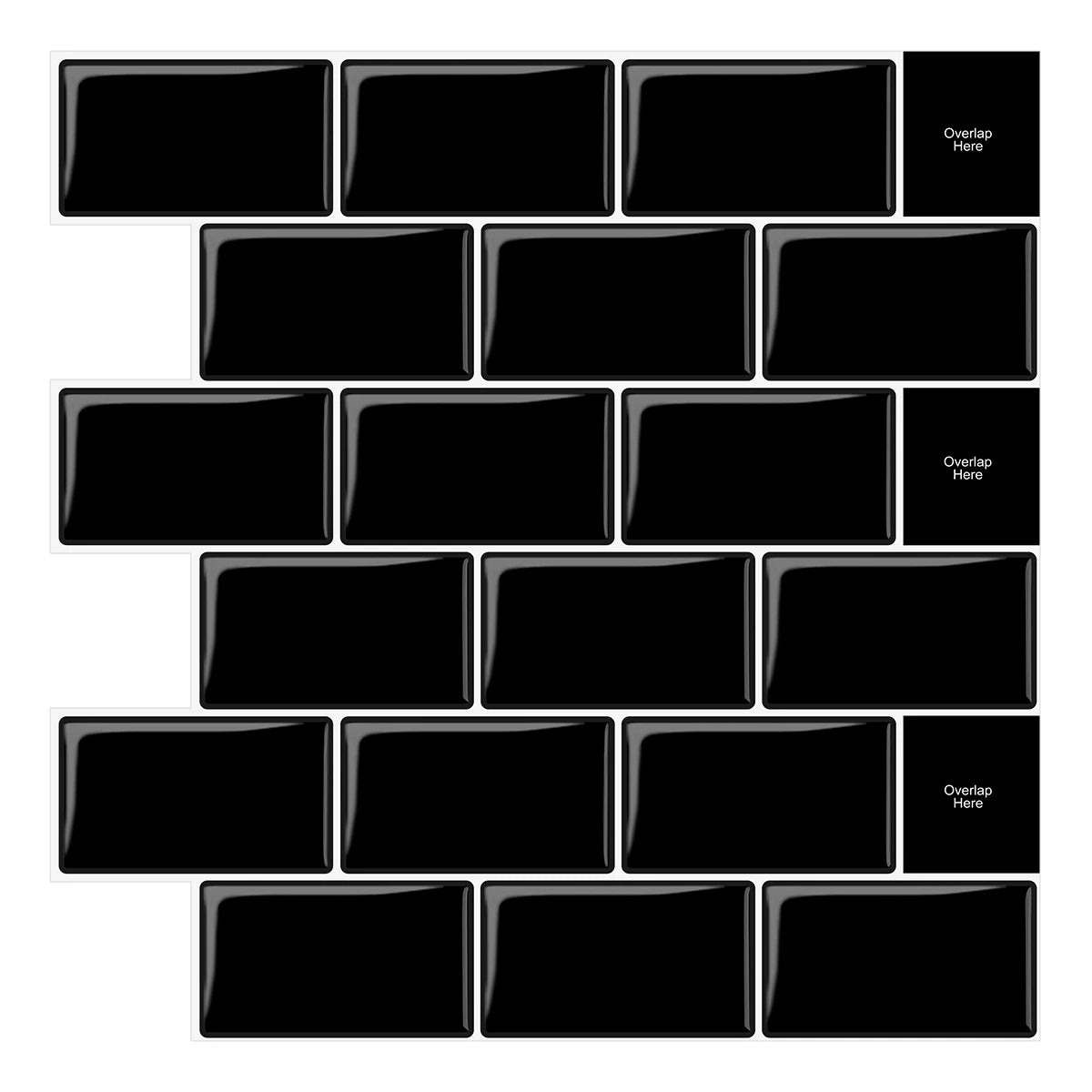 Peel and Stick Tiles Vinyl Wallpaper Self Adhesive Waterproof Wall Stickers for Home Decoration