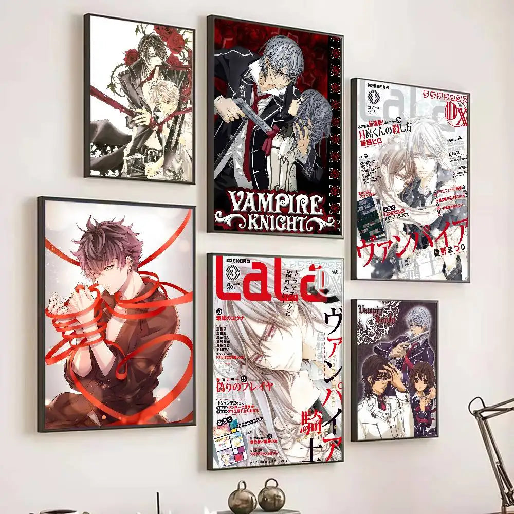 Anime Vampire Knight Poster Self-adhesive Art Waterproof Paper Sticker Coffee House Bar Room Wall Decor