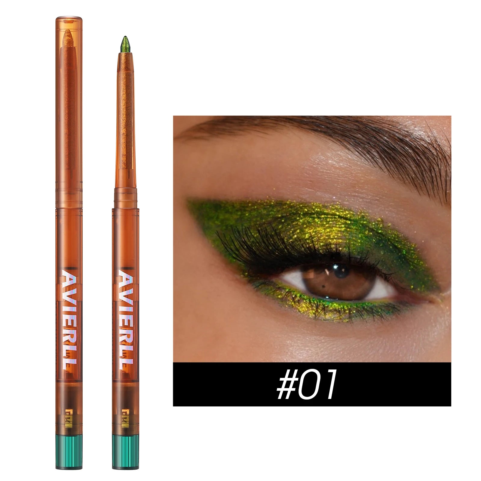 24h Long-lasting Color Changing Glitter Gel Eyeliner