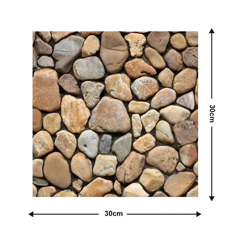 5/10PCS Stereo Wall Stickers Self-adhesive Wallpaper Brick Pattern Creative Stick Heatproof Vinyl Waterproof Kitchen Home Decor