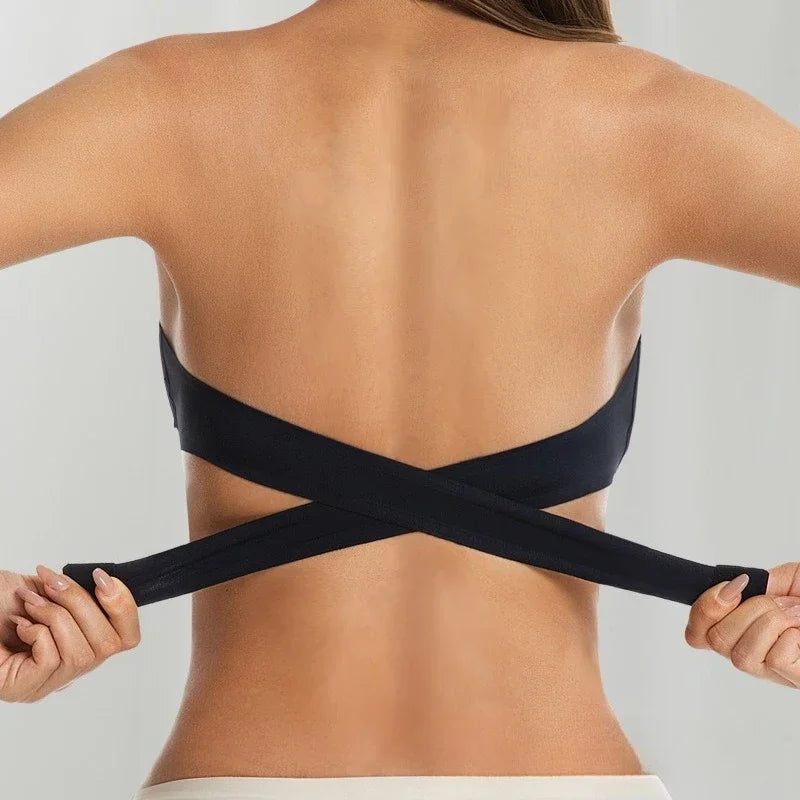 Women's Wireless Push-Up Bra Enhances Smooth Back Beauty