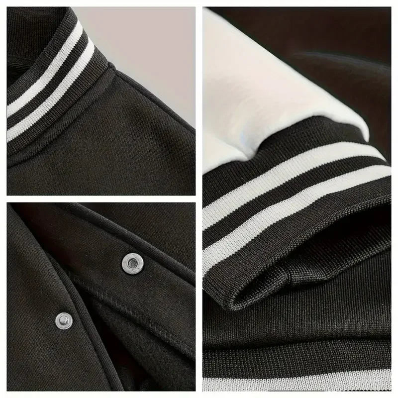 Stylish Autumn Winter Thick Fleece Unisex Bomber Jacket