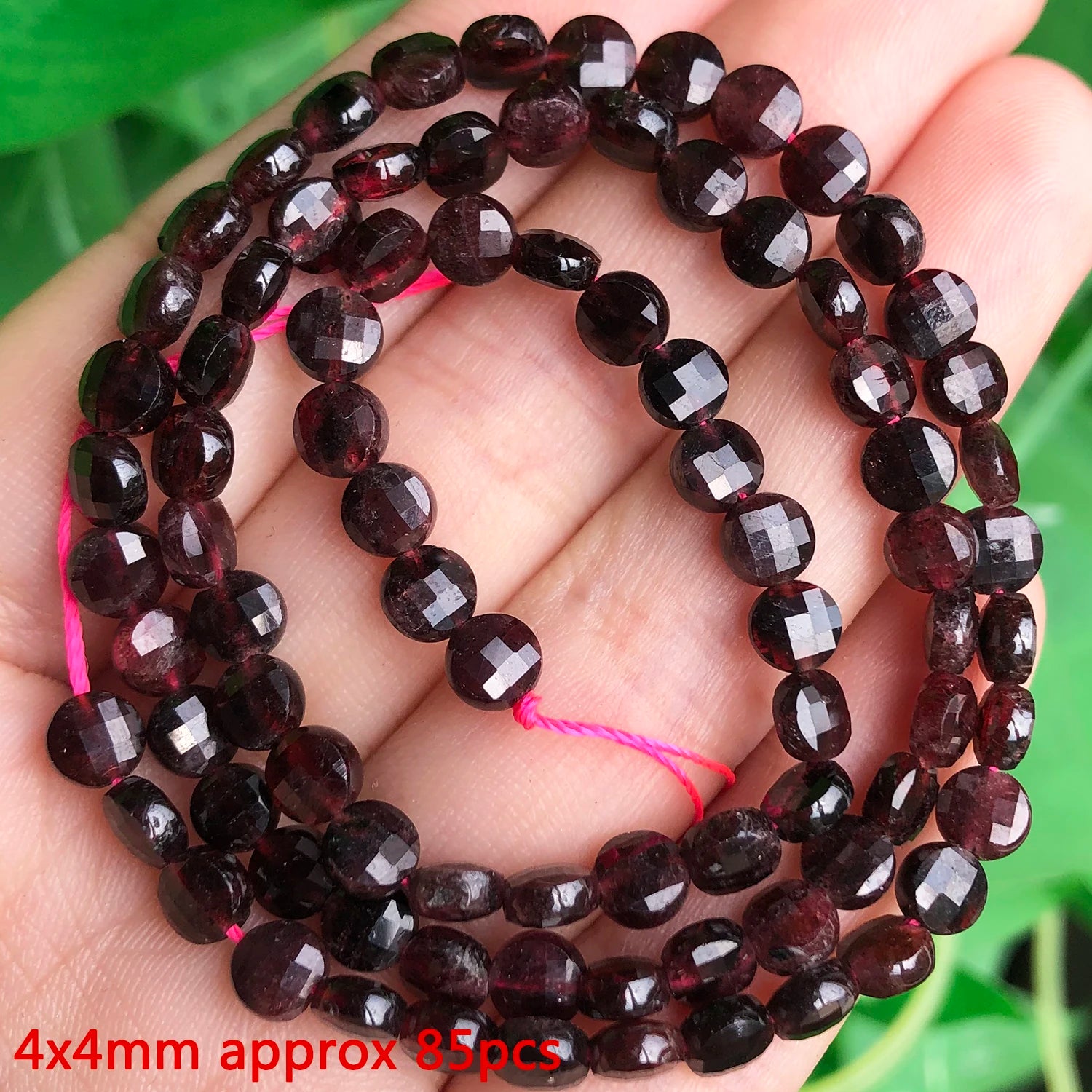 Faceted Natural Garnet Beads For DIY Jewelry