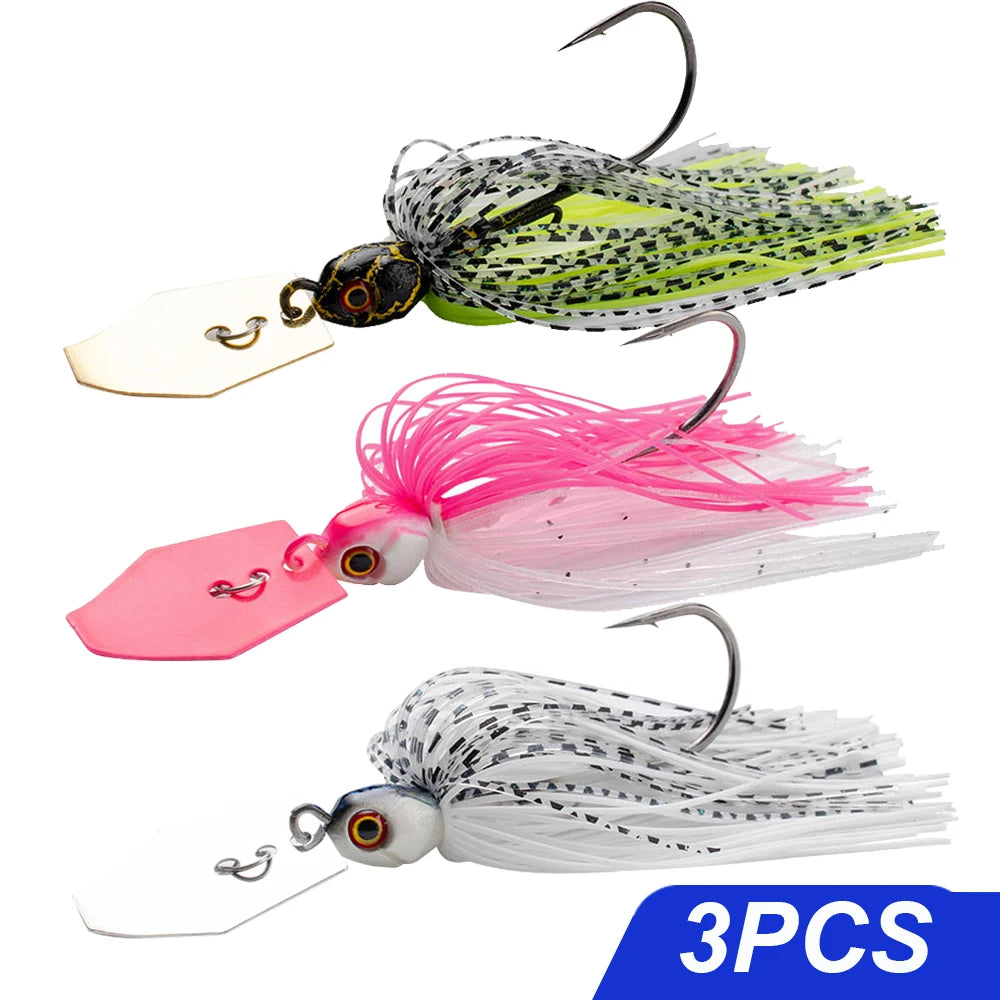 Mồi Câu Spinner 7g-21g Bộ Lưỡi Câu Kim Loại Weedless