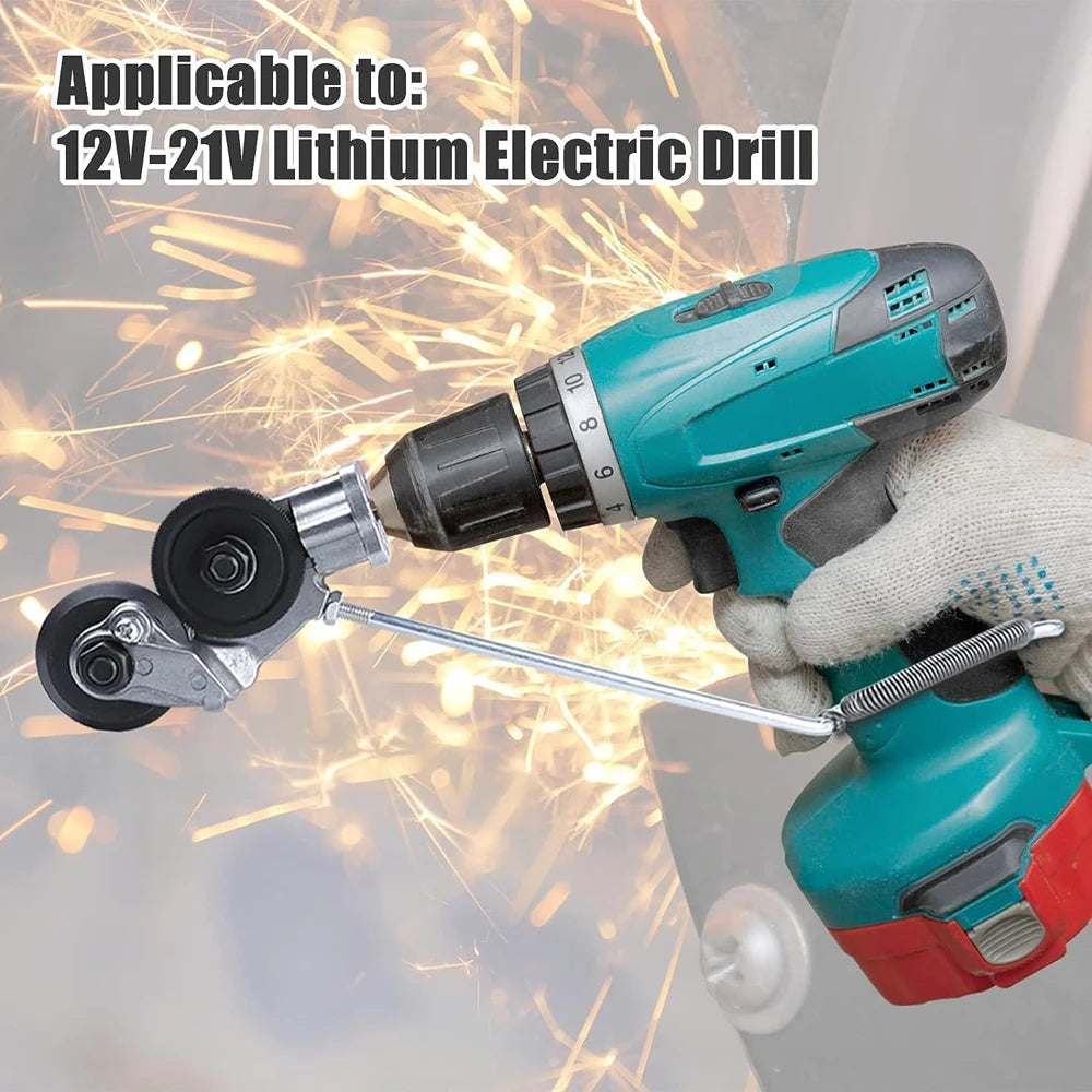 Electric Metal Nibbler Drill Attachment with Adapter DIY Metal Cutter Sheet Drill Attachment for Metal Cutting Copper Cutter
